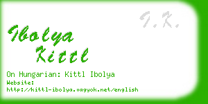 ibolya kittl business card